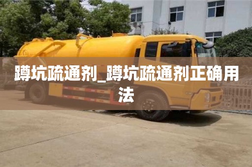 蹲坑疏通劑_蹲坑疏通劑正確用法