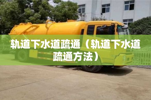軌道下水道疏通（軌道下水道疏通方法）