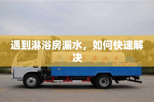 遇到淋浴房漏水,如何快速解決 遇到淋浴房漏水,如何快速解決