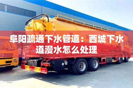 長(zhǎng)沙阜陽(yáng)疏通下水管道：西城下水道漫水怎么處理