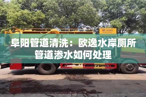 北京阜陽管道清洗：歐逸水岸廁所管道滲水如何處理
