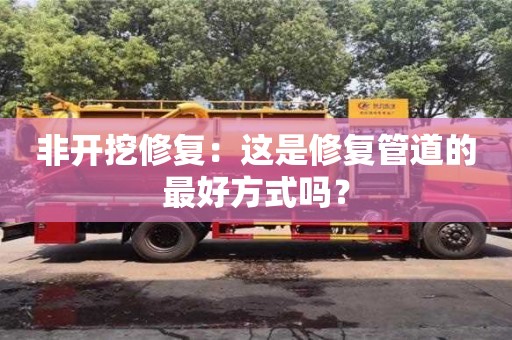 非開挖修復：這是修復管道的最好方式嗎？