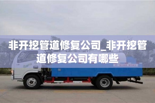 非開挖管道修復公司_非開挖管道修復公司有哪些