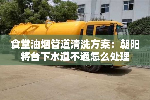 唐山食堂油煙管道清洗方案：朝陽將臺下水道不通怎么處理