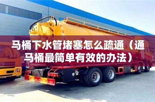 馬桶下水管堵塞怎么疏通（通馬桶最簡單有效的辦法）