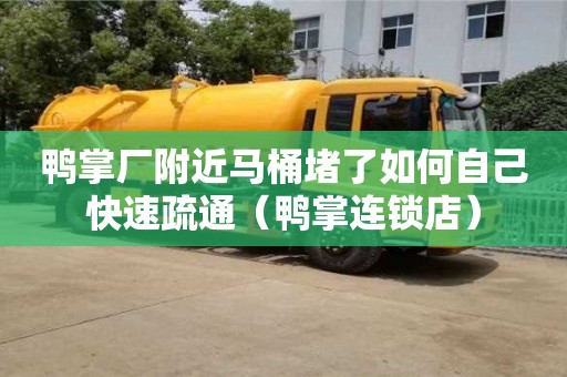 廈門鴨掌廠附近馬桶堵了如何自己快速疏通（鴨掌連鎖店）
